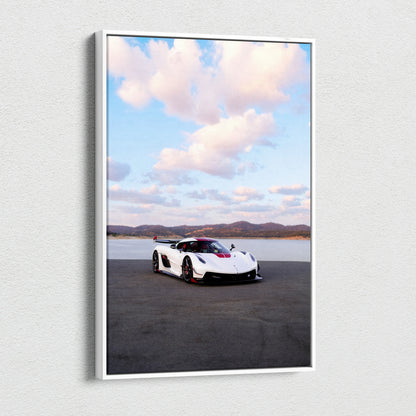 Koenigsegg Jesko High Resolution Museum Quality Vertical Car Canvas Print #015 - Throttle Designs