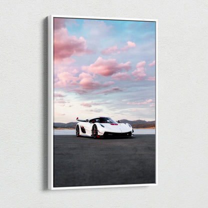 Koenigsegg Jesko High Resolution Museum Quality Vertical Car Canvas Print #014 - Throttle Designs