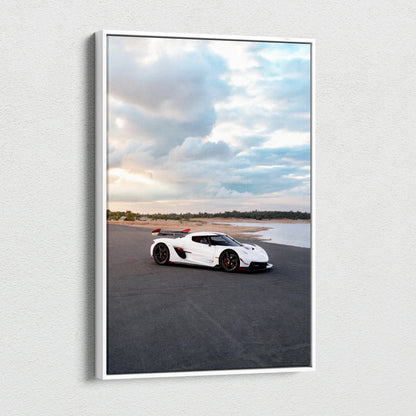 Koenigsegg Jesko High Resolution Museum Quality Vertical Car Canvas Print #024 - Throttle Designs