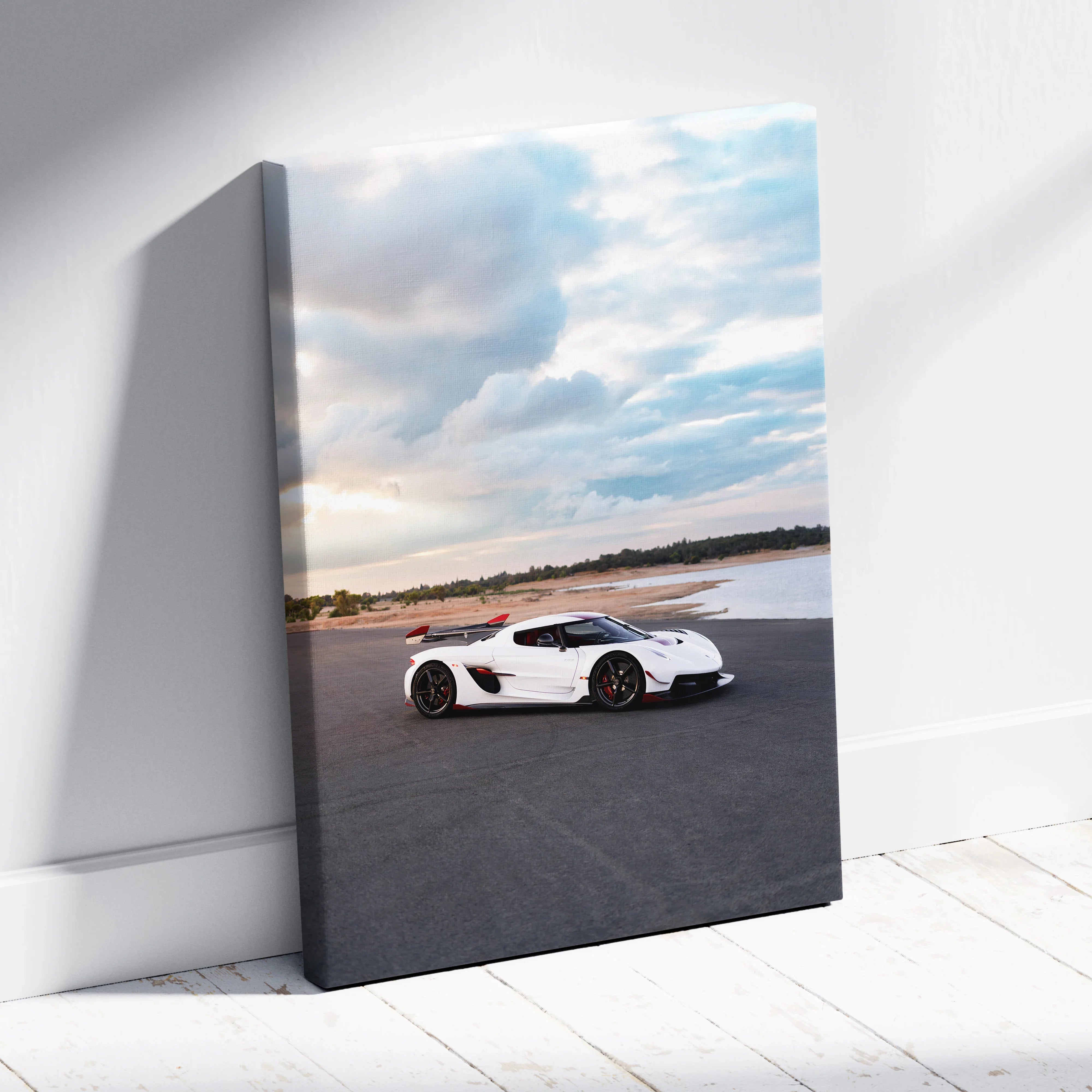 Koenigsegg Jesko High Resolution Museum Quality Vertical Car Canvas Print #024 - Throttle Designs
