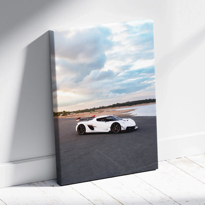 Koenigsegg Jesko High Resolution Museum Quality Vertical Car Canvas Print #024 - Throttle Designs