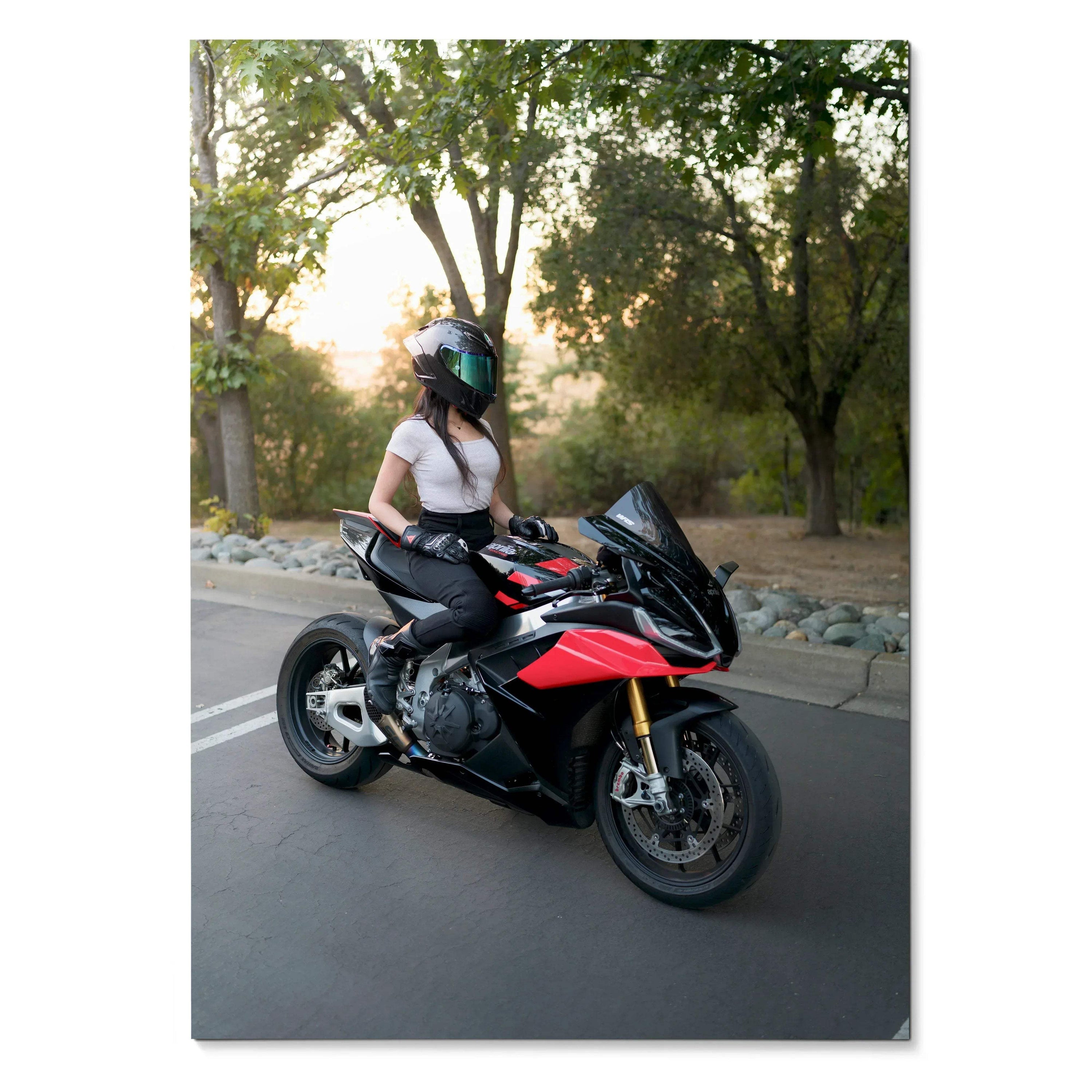 Biker Poster #097 - Female | AGV Pista Helmet