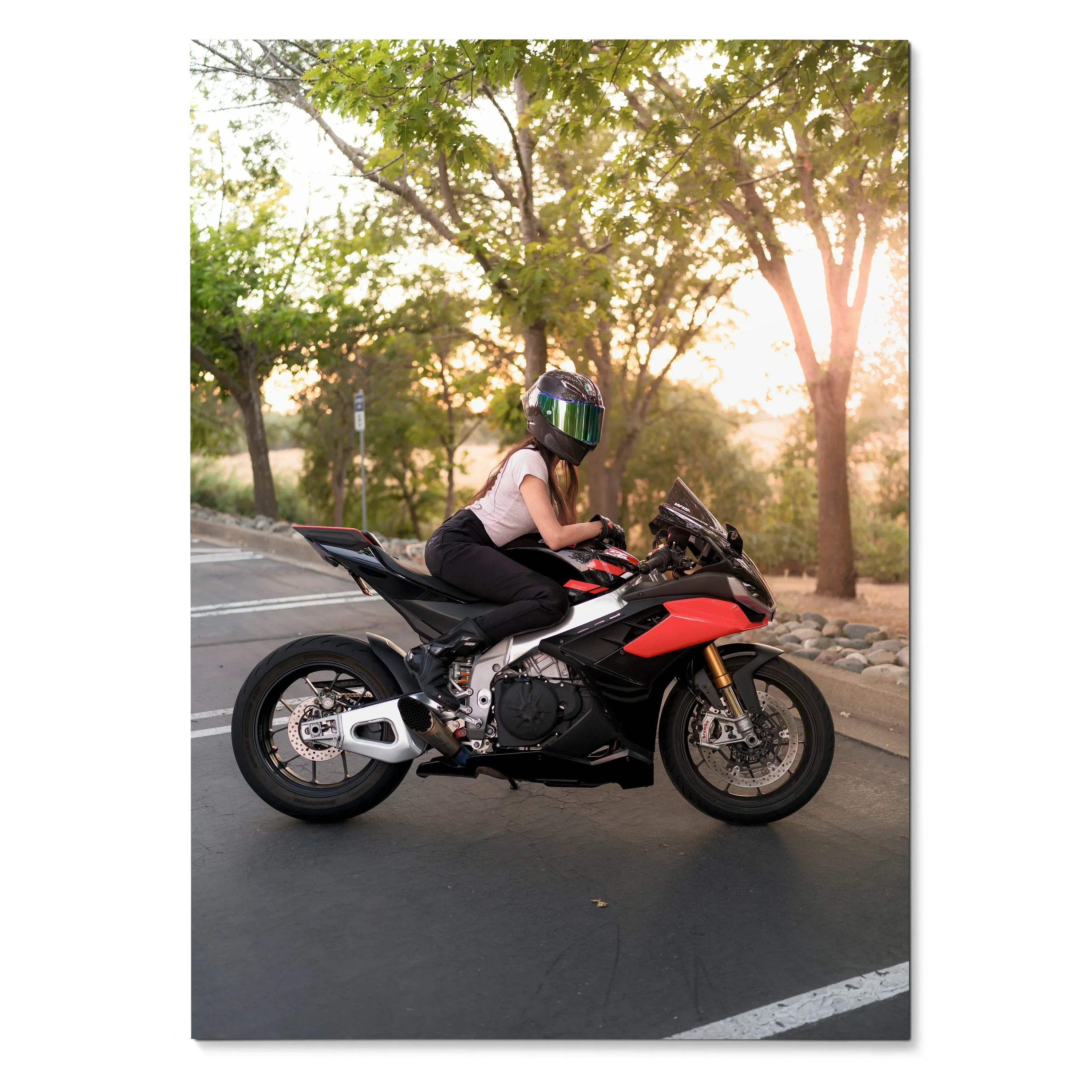 Biker Poster #107 - Female | AGV Pista Helmet