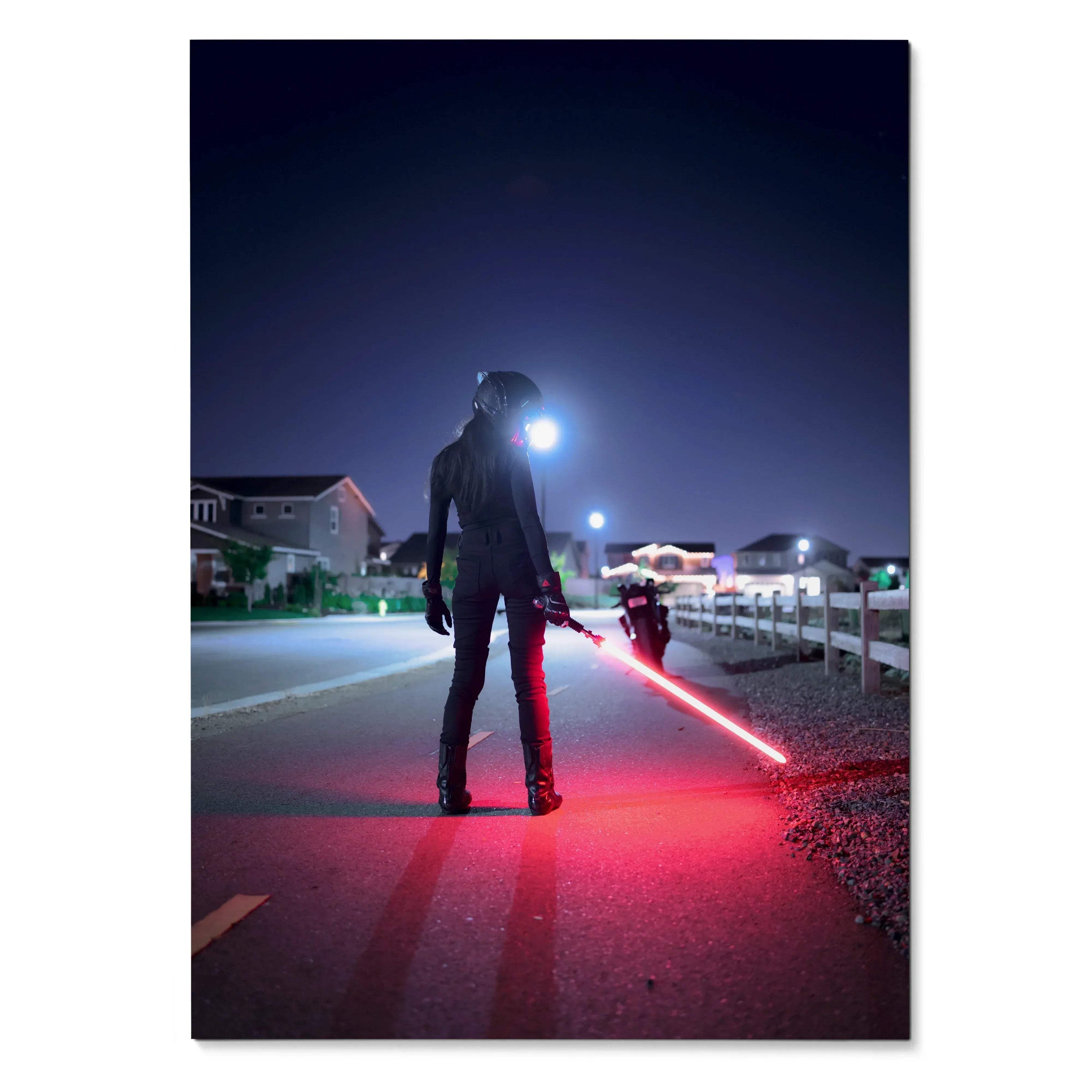 Biker Poster #114 - Female | AGV Pista Helmet | Aprilia RSV4 Motorcycle | Star Wars Inspired Theme - Throttle Designs