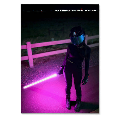 Biker Poster #116 - Female | AGV Pista Helmet | Aprilia RSV4 Motorcycle | Star Wars Inspired Theme - Throttle Designs