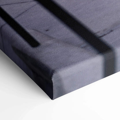 Close-up of Subaru WRX car canvas art with detailed fabric texture and shadowing, vertical wall art.