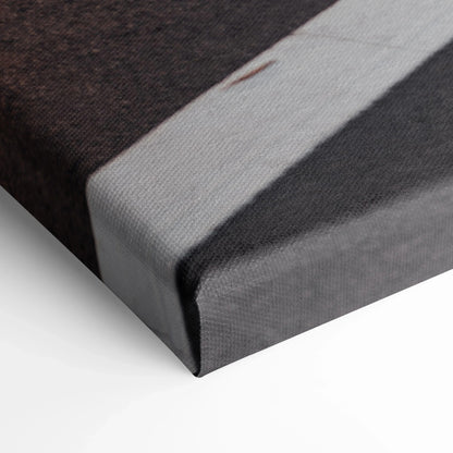 Close-up of Honda S2000 canvas art showing textured wrapped canvas edge in black and gray tones.