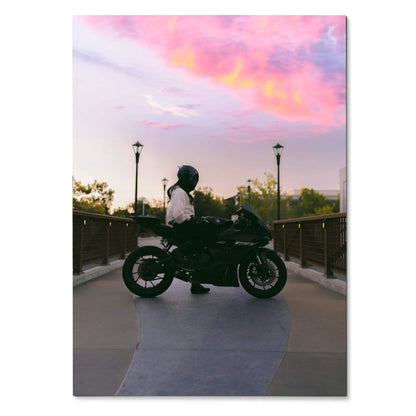 Biker Poster #118 - Female | AGV Pista Helmet | Yamaha R7 Motorcycle - Throttle Designs