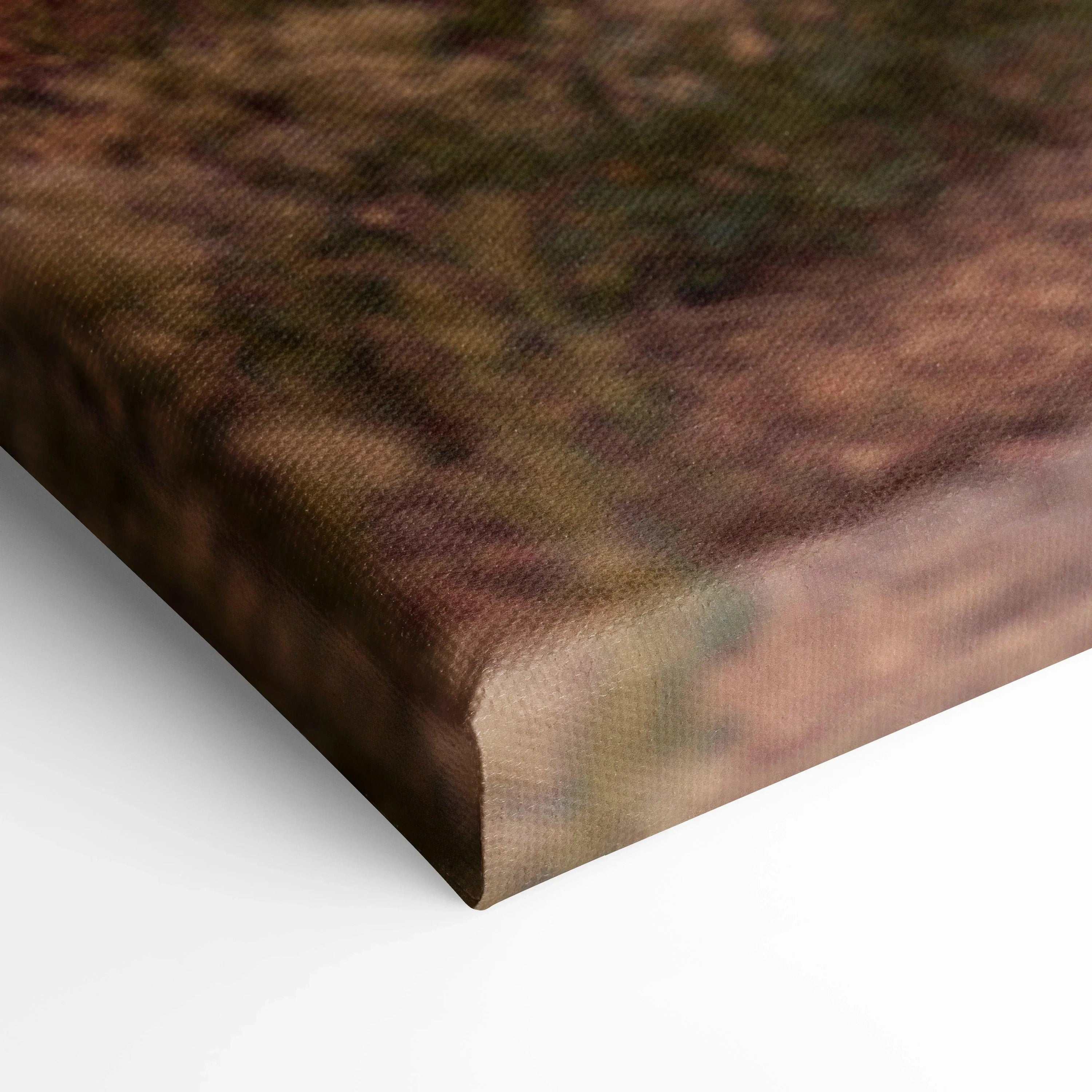 Close-up of textured canvas edge showcasing high-resolution Honda S2000 wall art print.