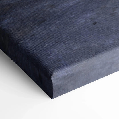 Close-up of dark textured canvas edge showcasing museum-quality vertical wall art printing.