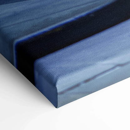 Close-up of Nissan 240sx S14 Kouki blue car canvas wall art with texture detail.