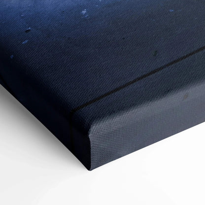 Close-up of black Toyota Supra MK4 car detail on vertical canvas wall art with museum-quality texture.