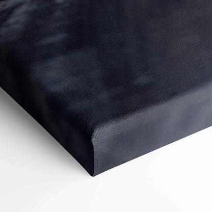 Black textured canvas wall art with subtle dark abstract design, museum-quality canvas print.