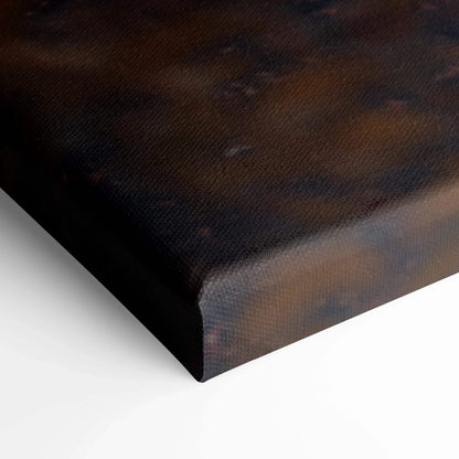 Close-up of dark sunset tones on Porsche GT4 vertical canvas wall art corner.