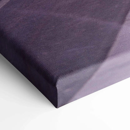 Close-up of stretched canvas corner with fine texture for vertical wall art print.