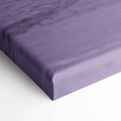 Close-up of purple textured canvas corner showing tight fabric weave, perfect for wall art display.