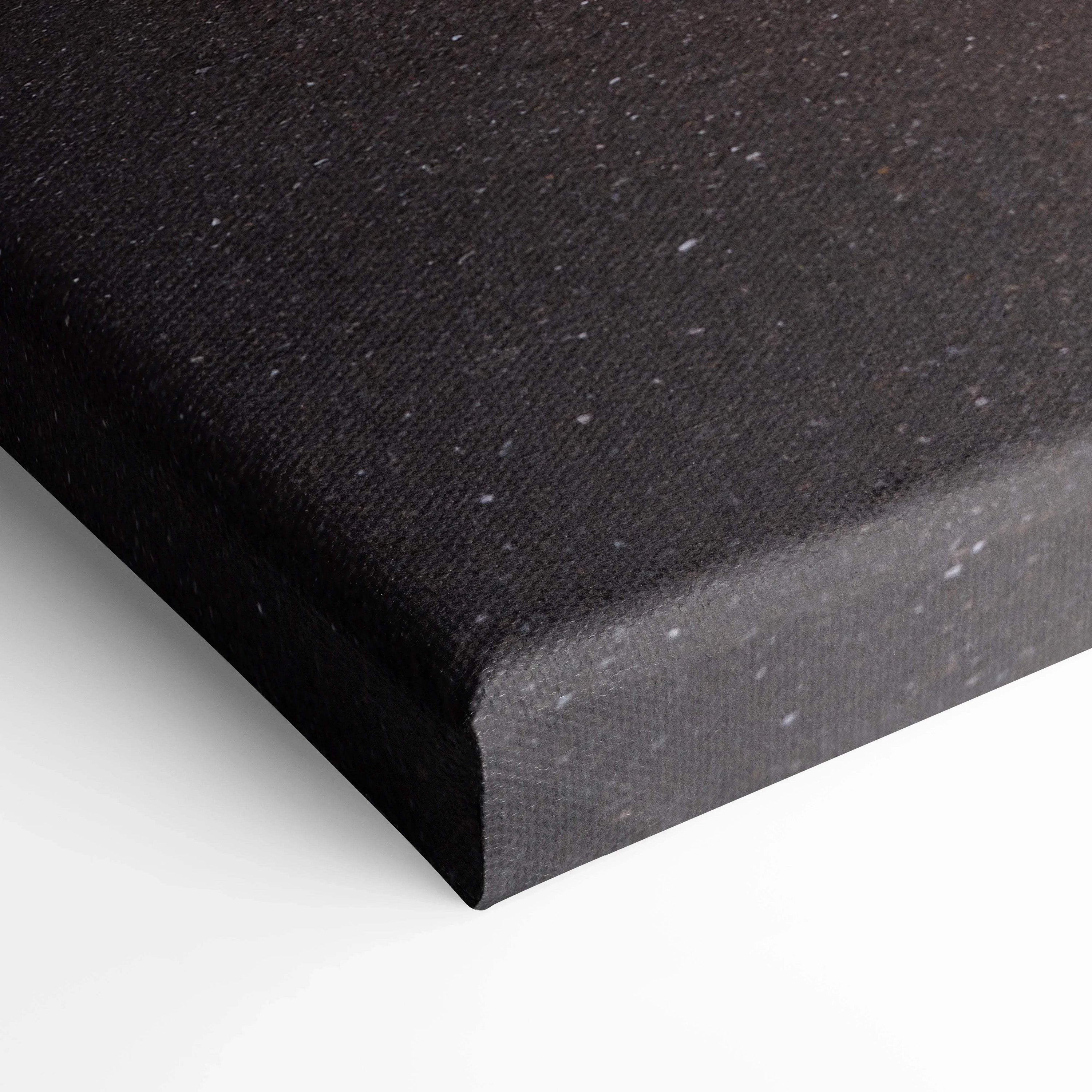Close-up of black canvas texture corner for Subaru WRX STI wall art print.