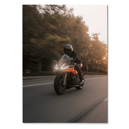 Biker Poster #006 - Male | Scorpion R1 Helmet | Aprilia RSV4 Motorcycle - Throttle Designs