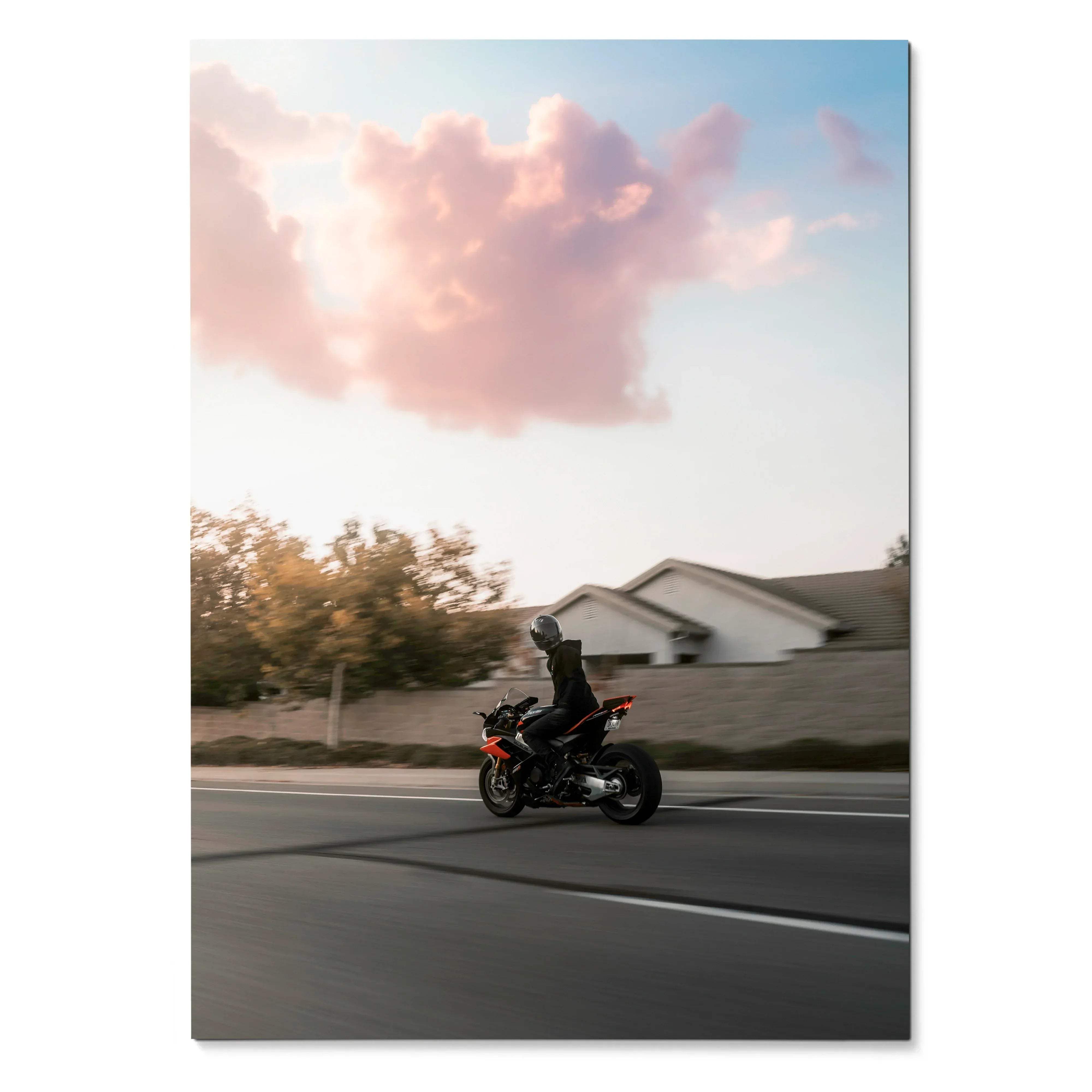 Biker Poster #084 - Male | Scorpion R1 Helmet | Aprilia RSV4 Motorcycle - Throttle Designs
