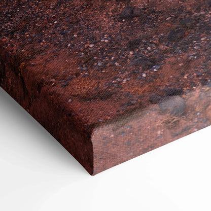 Rust textured canvas wall art with rich reddish-brown tones and subtle speckled pattern.