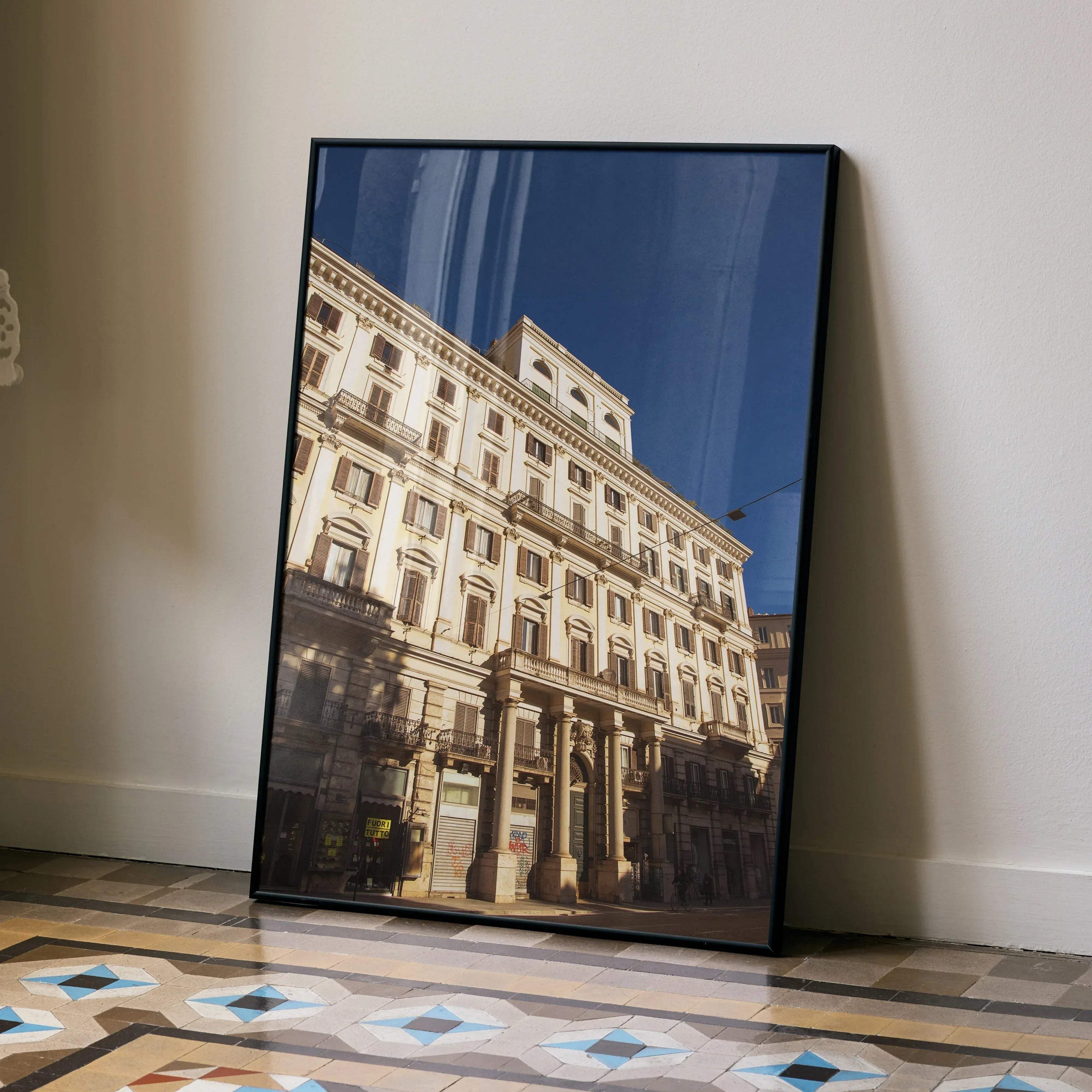 Modern Urban Building Architecture Wall Art Poster | Vertical - Throttle Designs