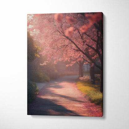 Stunning Cherry Blossom Floral Digital Wall Art Canvas Print