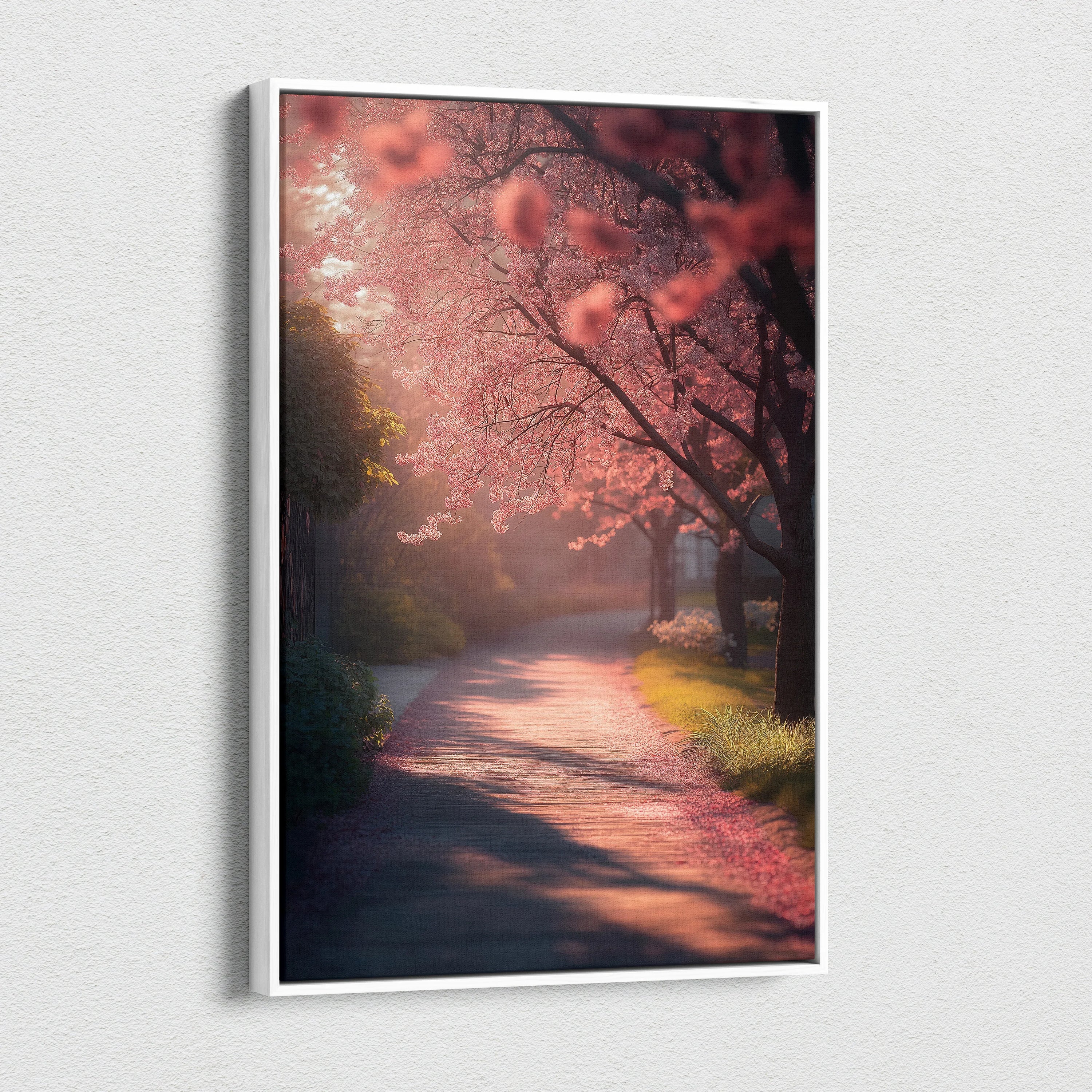 Stunning Cherry Blossom Floral Digital Wall Art Canvas Print