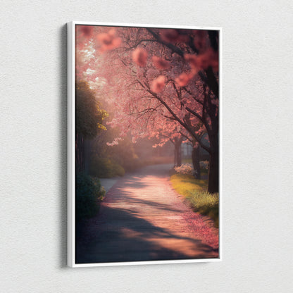 Stunning Cherry Blossom Floral Digital Wall Art Canvas Print