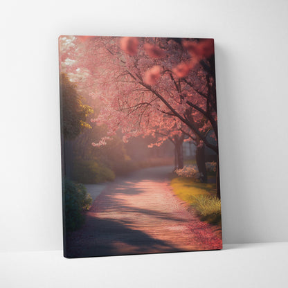 Stunning Cherry Blossom Floral Digital Wall Art Canvas Print