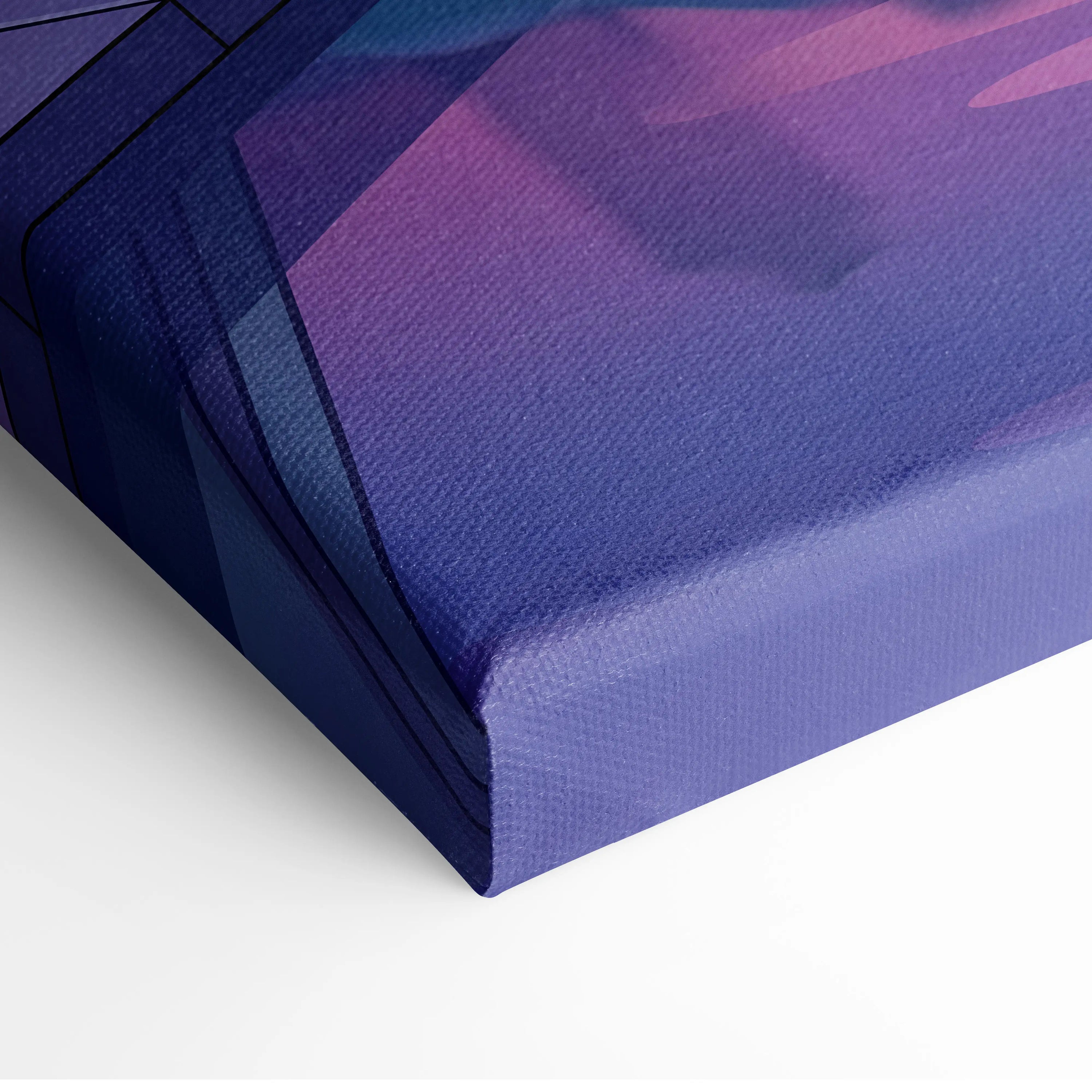 RWB Widebody Porsche 911 Inspired Neon Vaporwave City Canvas Art - Car Art Purple Teal Living Room Decor Vaporwave Canvas Print