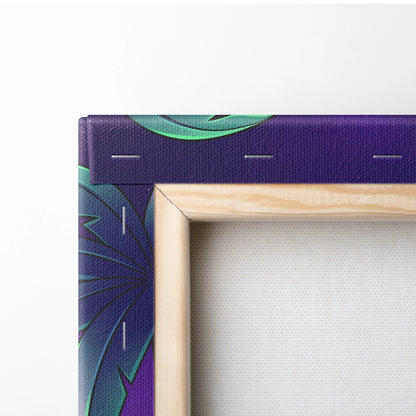 Ferrari F40 Inspired Neon Vaporwave Car Canvas - Nostalgic Mood Car Art Neon Purple Teal Living Room Print