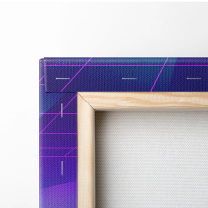 BMW M3 Inspired Vaporwave Neon Canvas - Car Art Neon Blue Purple Living Room Futurism Mood Neon Glow Canvas