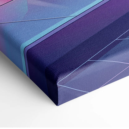 Subaru WRX Inspired Neon Vaporwave Car Canvas Art - Car Art Neon Blue Pink Living Room Vaporwave Mood
