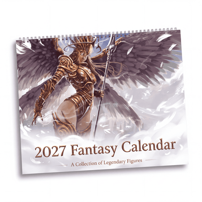 2027 Fantasy Artwork Wall Calendar – Epic Heroes, Magical Dreamscapes & Creative Fantasy Art