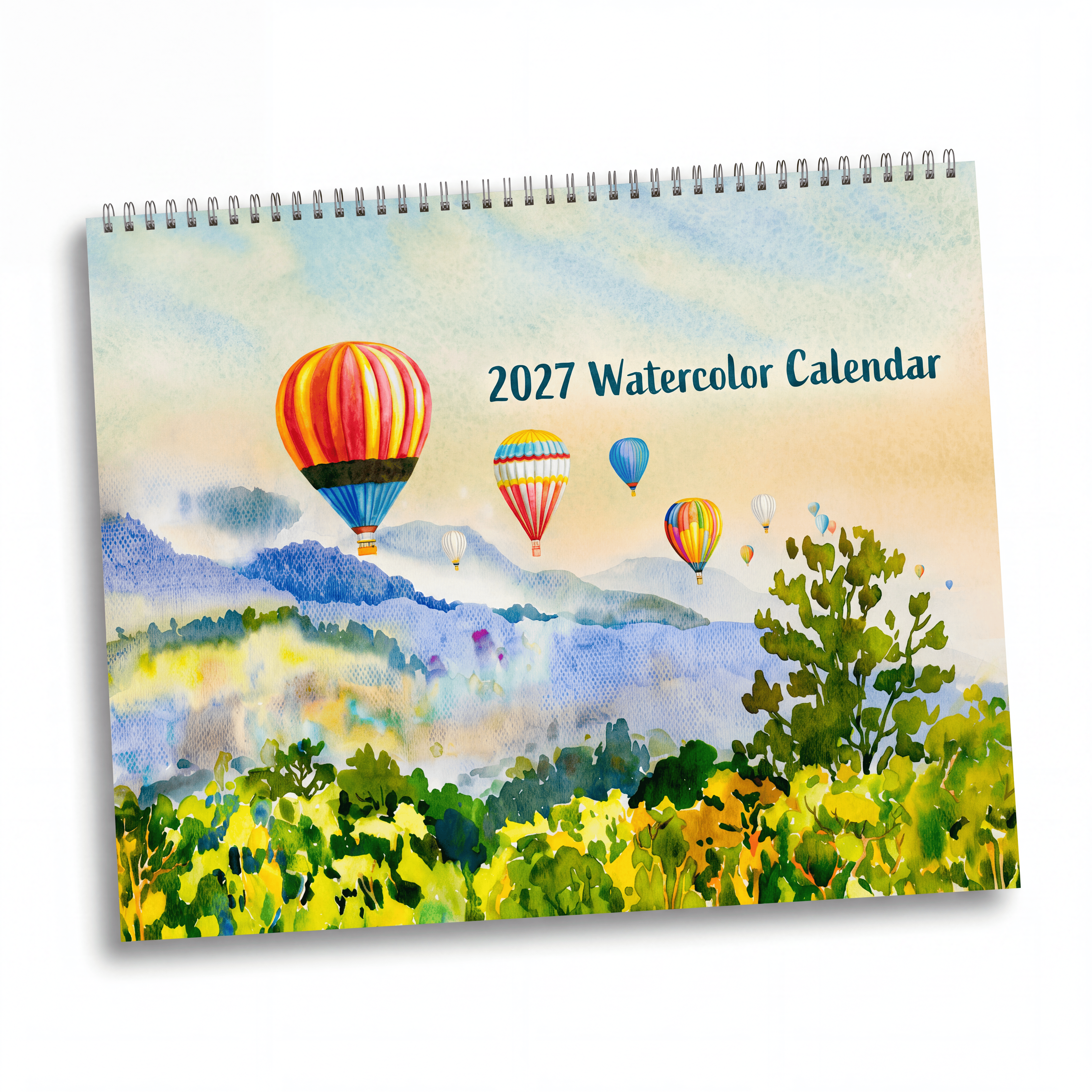 2027 Watercolor Artwork Wall Calendar – Colorful Painted Designs, Artistic Scenes & Creative Art Collection