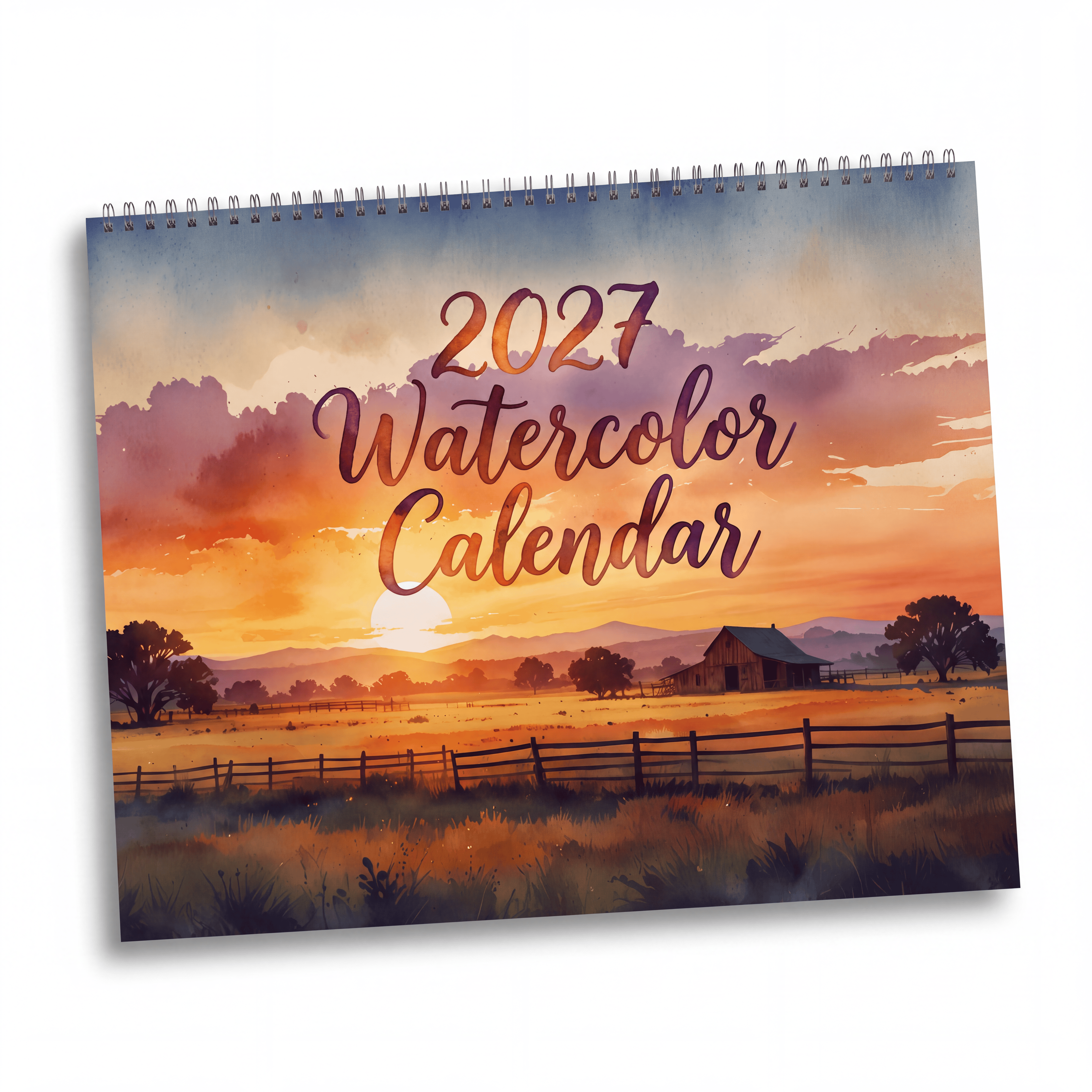 2027 Watercolor Artwork Wall Calendar – Colorful Artistic Designs & Dreamy Painted Art Collection