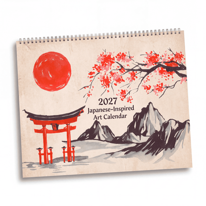 2027 Japanese Artwork Calendar – Japan Culture, Traditional Inspiration & Scenic Art Collection