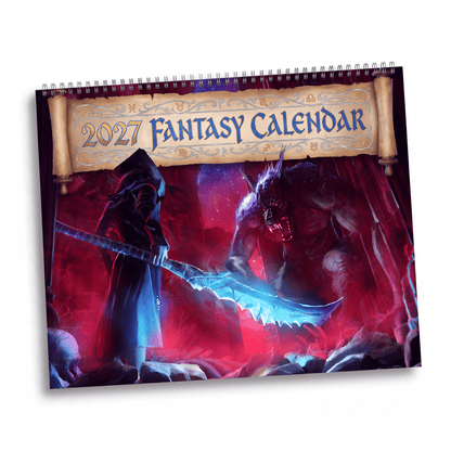 2027 Fantasy Character Calendar – Magical Artwork, Dream Worlds & Epic Fantasy Scenes
