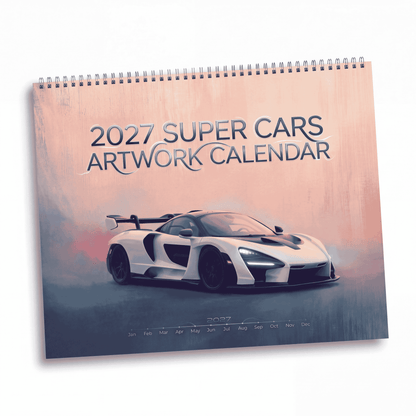 2027 Super Cars Artwork Calendar | Exotic Car Wall Calendar