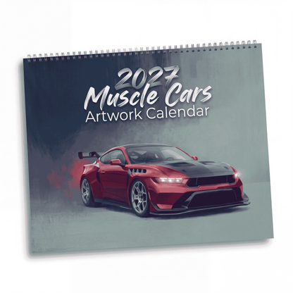 2027 Muscle Cars Artwork Calendar | American Muscle Car Wall Calendar