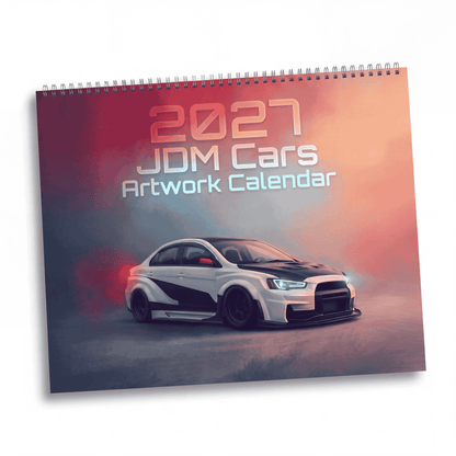 2027 JDM Cars Artwork Calendar | Japanese Tuner Car Wall Calendar