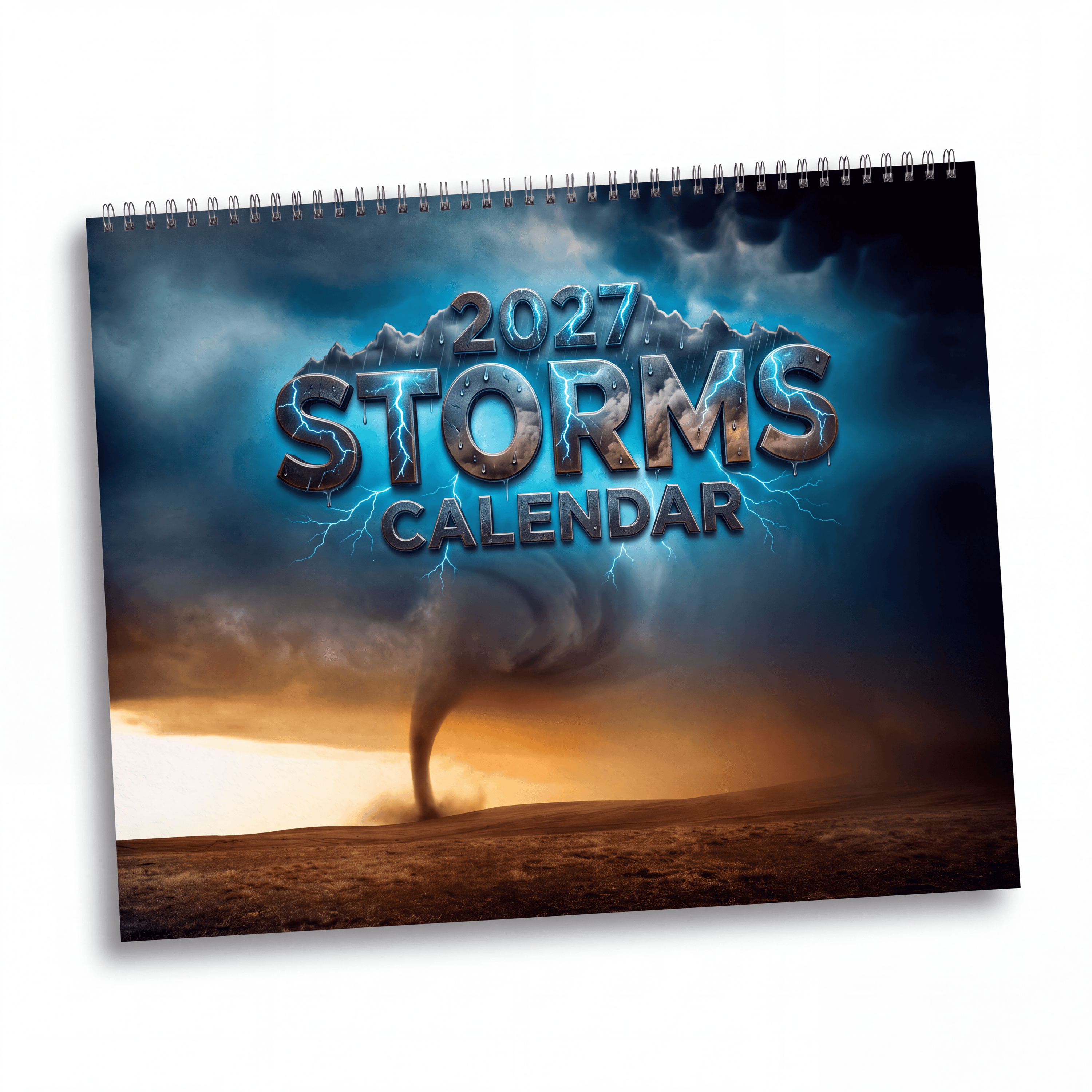 2027 Storms Wall Calendar – Thunderstorms, Lightning Skies & Atmospheric Weather Artwork