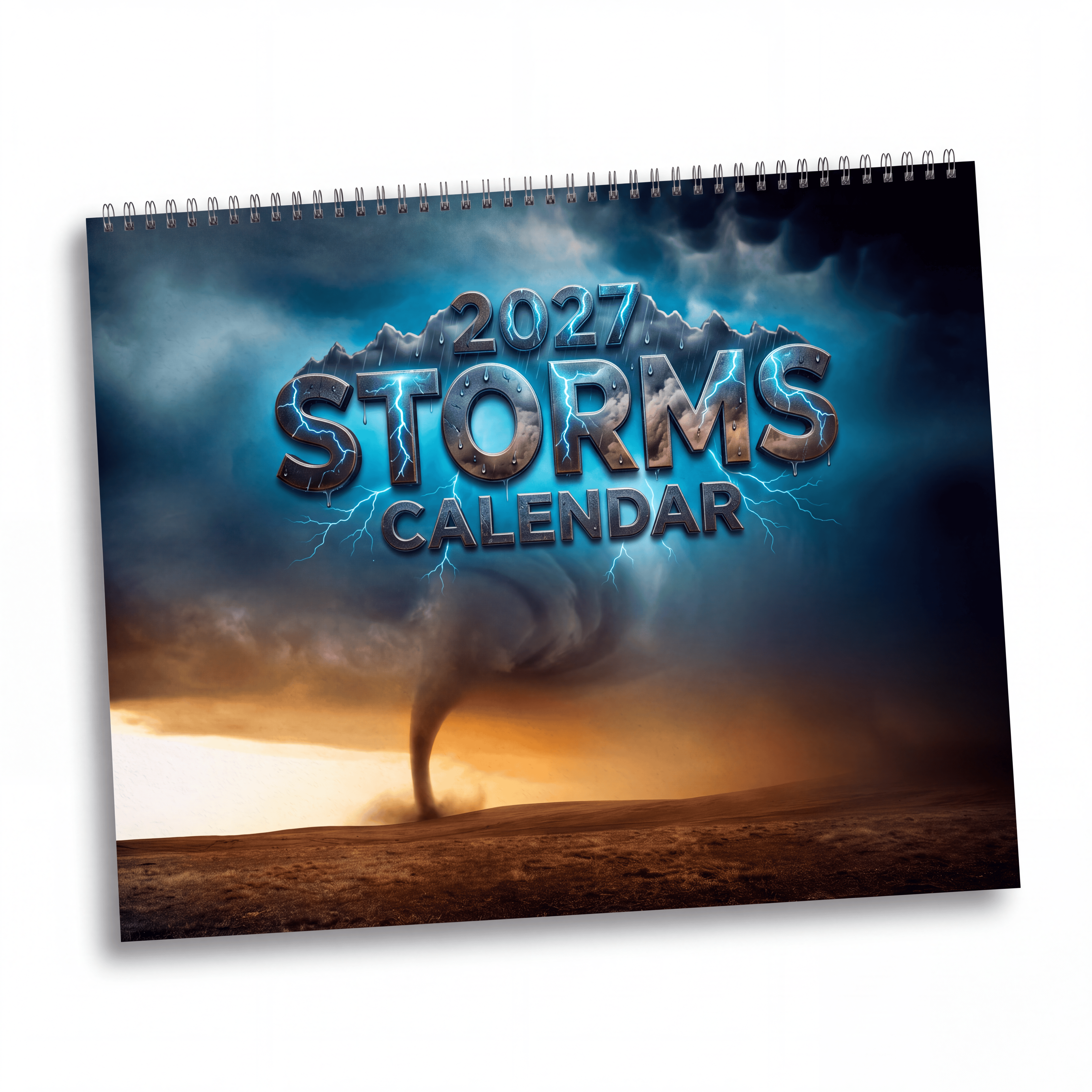 2027 Storms Wall Calendar – Thunderstorms, Lightning Skies & Atmospheric Weather Artwork