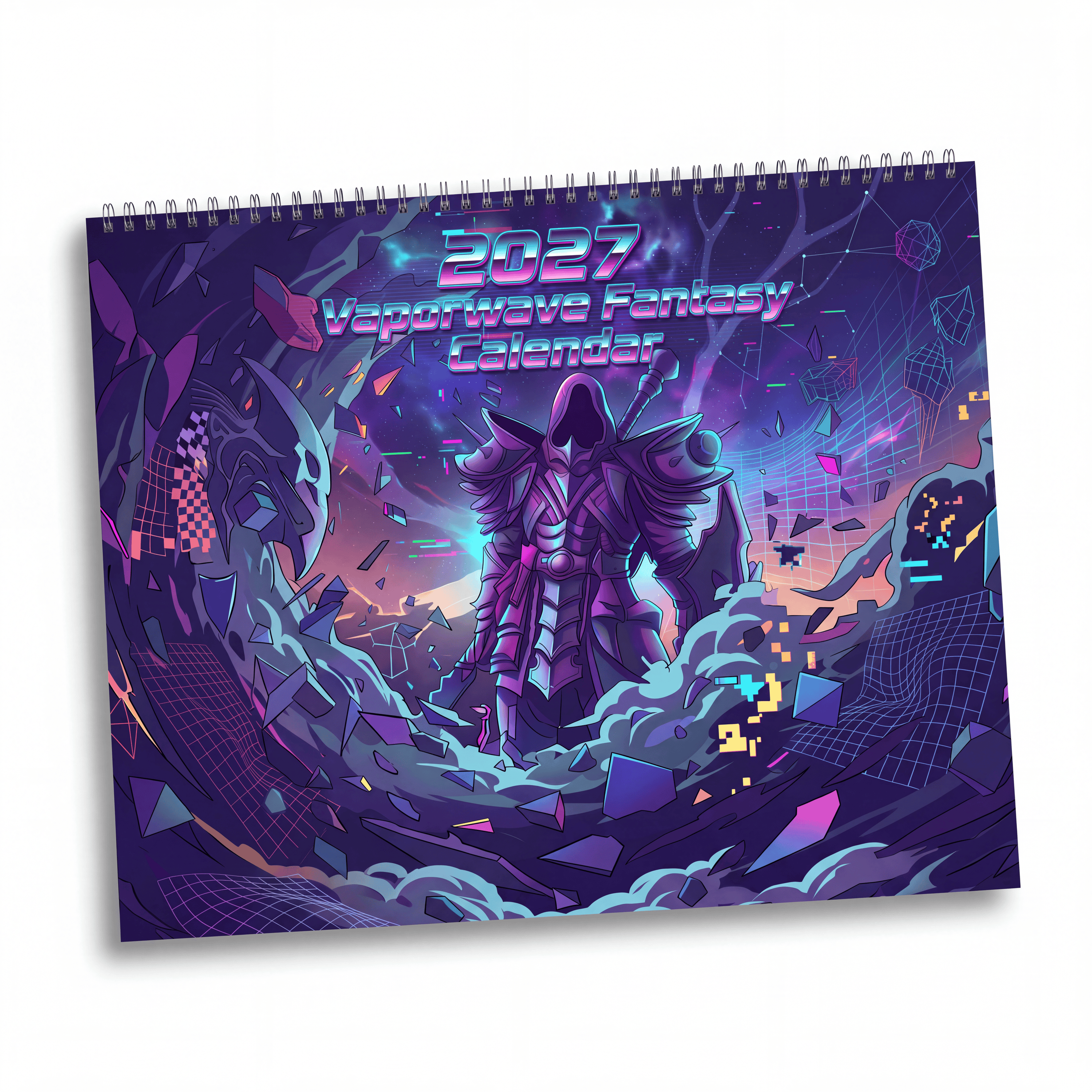 2027 Fantasy Vaporwave Calendar – Surreal Neon Art & Dreamscape Artwork Collection