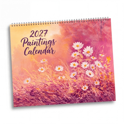2027 Painting Artwork Wall Calendar – Colorful Artistic Designs & Beautiful Painted Art Collection