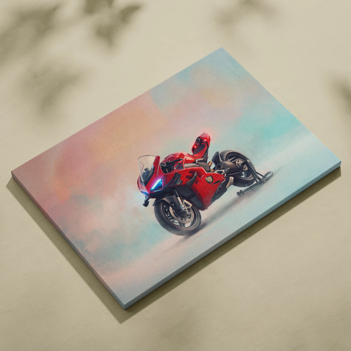 Ducati Superleggera V4 Inspired Canvas Art, Sport Bike Wall Art & Italian Superbike Racing Decor