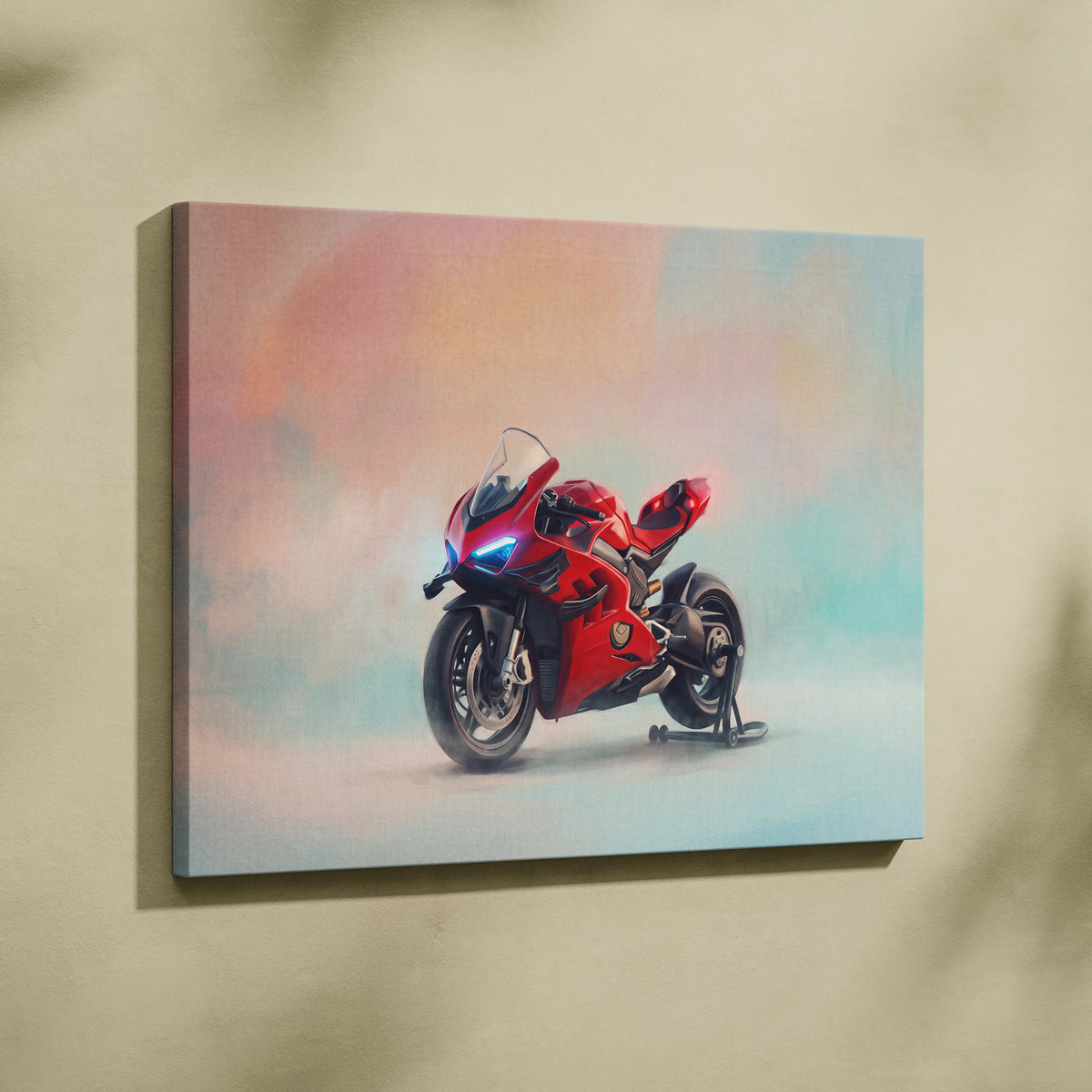 Ducati Superleggera V4 Inspired Canvas Art, Sport Bike Wall Art & Italian Superbike Racing Decor