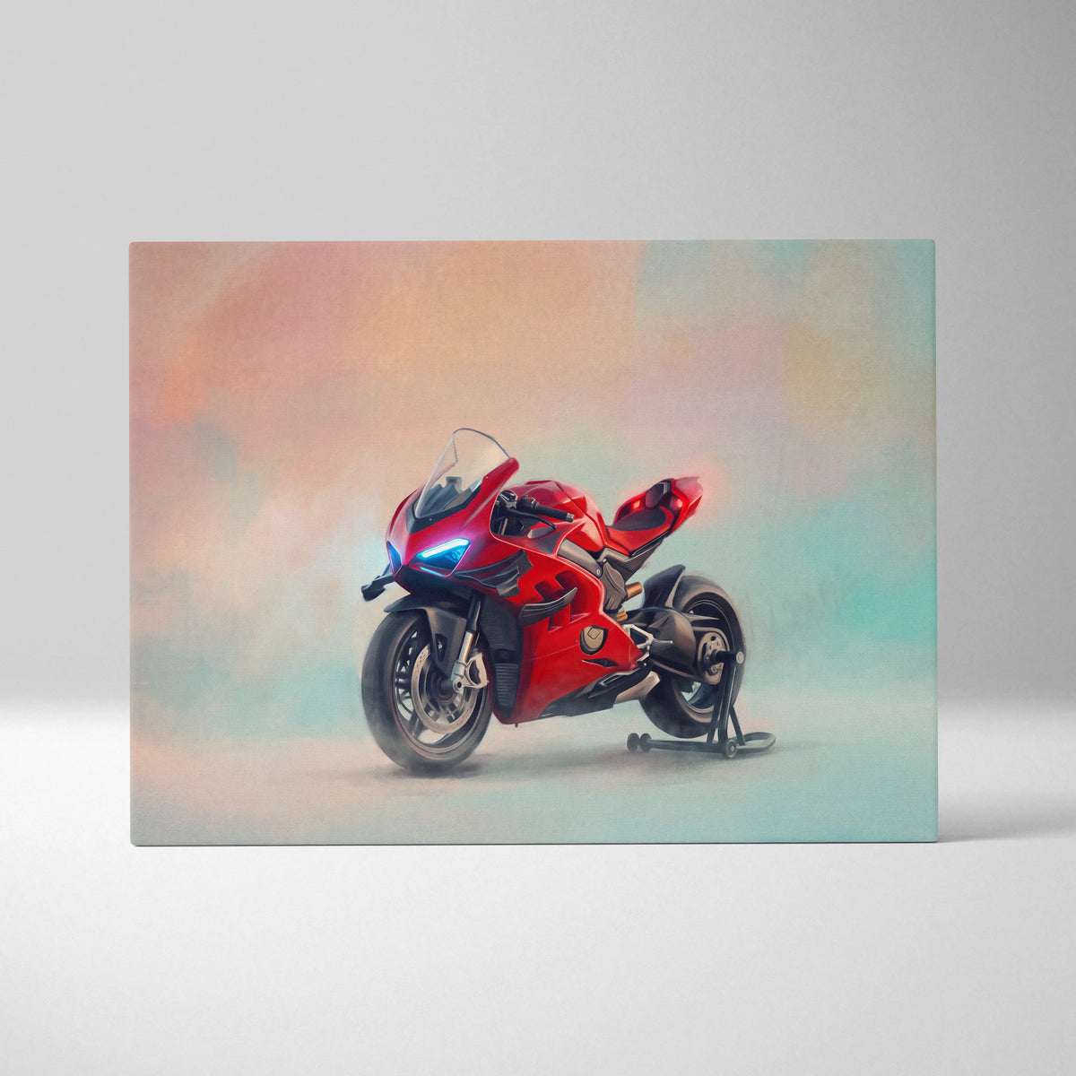 Ducati Superleggera V4 Inspired Canvas Art, Sport Bike Wall Art & Italian Superbike Racing Decor