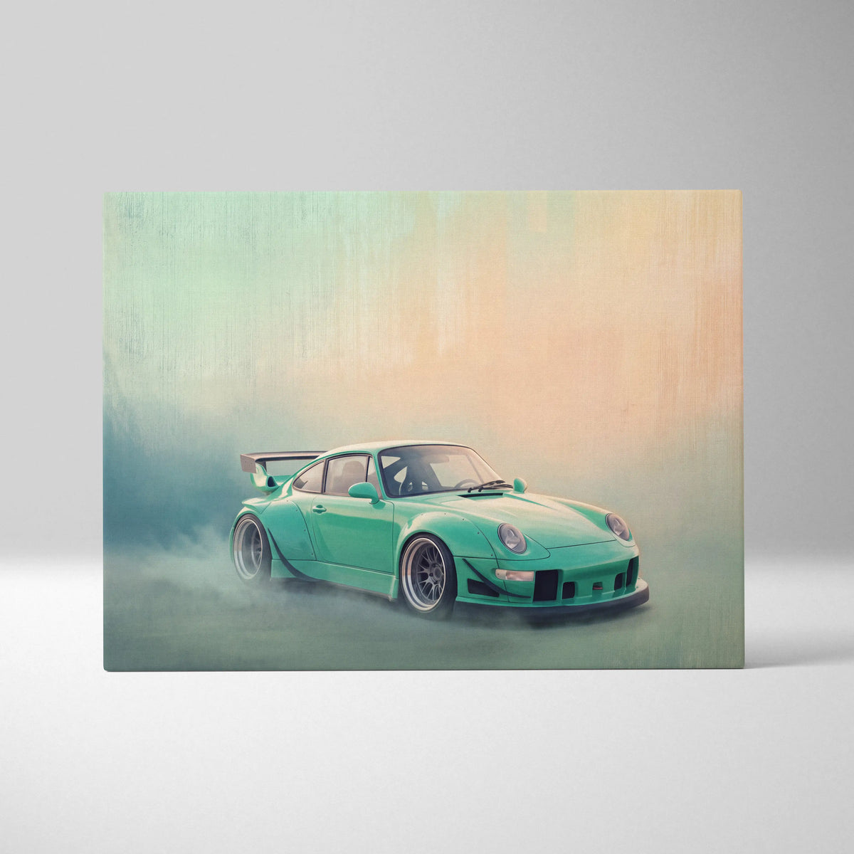 Porsche 911 Inspired Automotive Wall Art, Classic German Sports Car Canvas Art Print