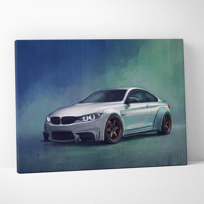 BMW M4 Inspired Canvas Art - Widebody Luxury Performance Vehicle Wall Decor and Display